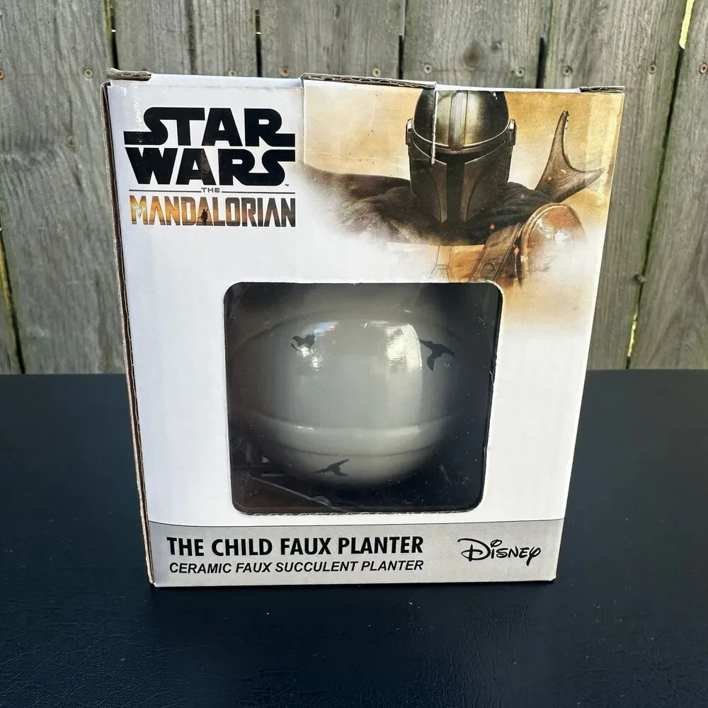 Star Wars The Mandalorian Grogu The Child Ceramic Faux Succulent Planter